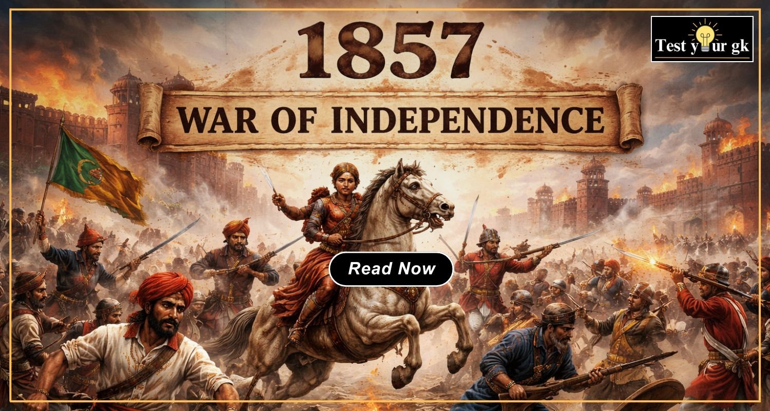 50+ MCQs on the 1857 War of Independence with answers for UPSC, SSC and competitive exams
