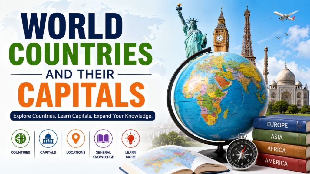 World Countries and Their Capitals | Complete List by Continent - Test ...