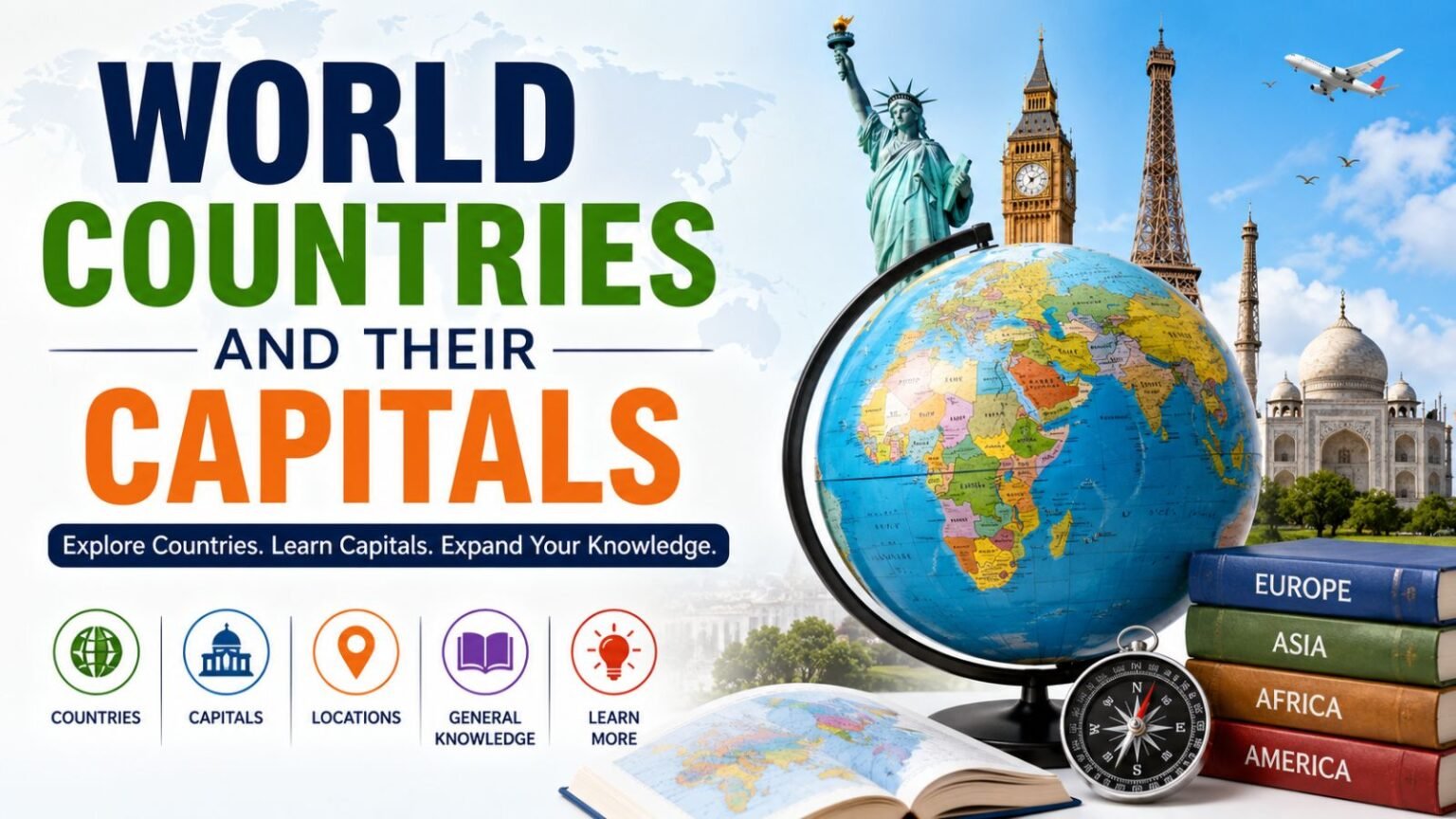 World Countries and Their Capitals | Complete List by Continent - Test ...