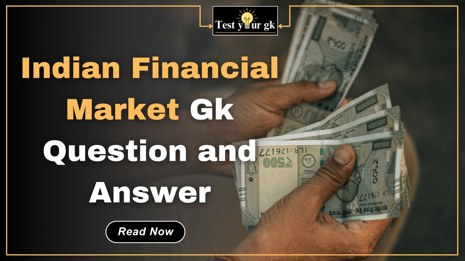 Indian Financial Market GK MCQs. Infographic featuring important Indian Financial Market GK MCQs covering RBI, SEBI, stock market, money market, capital market, and banking concepts for UPSC, SSC, Bank, and State PSC exams.